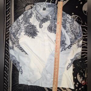 SHEIN Monochrome Paisley Shirt